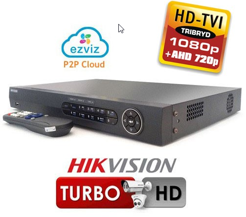DVR 8 CANALES TURBO HD V3 1080p, AHD 720p, IP + ANALOGO, EZVIZ P2P, 2 HDD SATA 4TB, HDMI/VGA